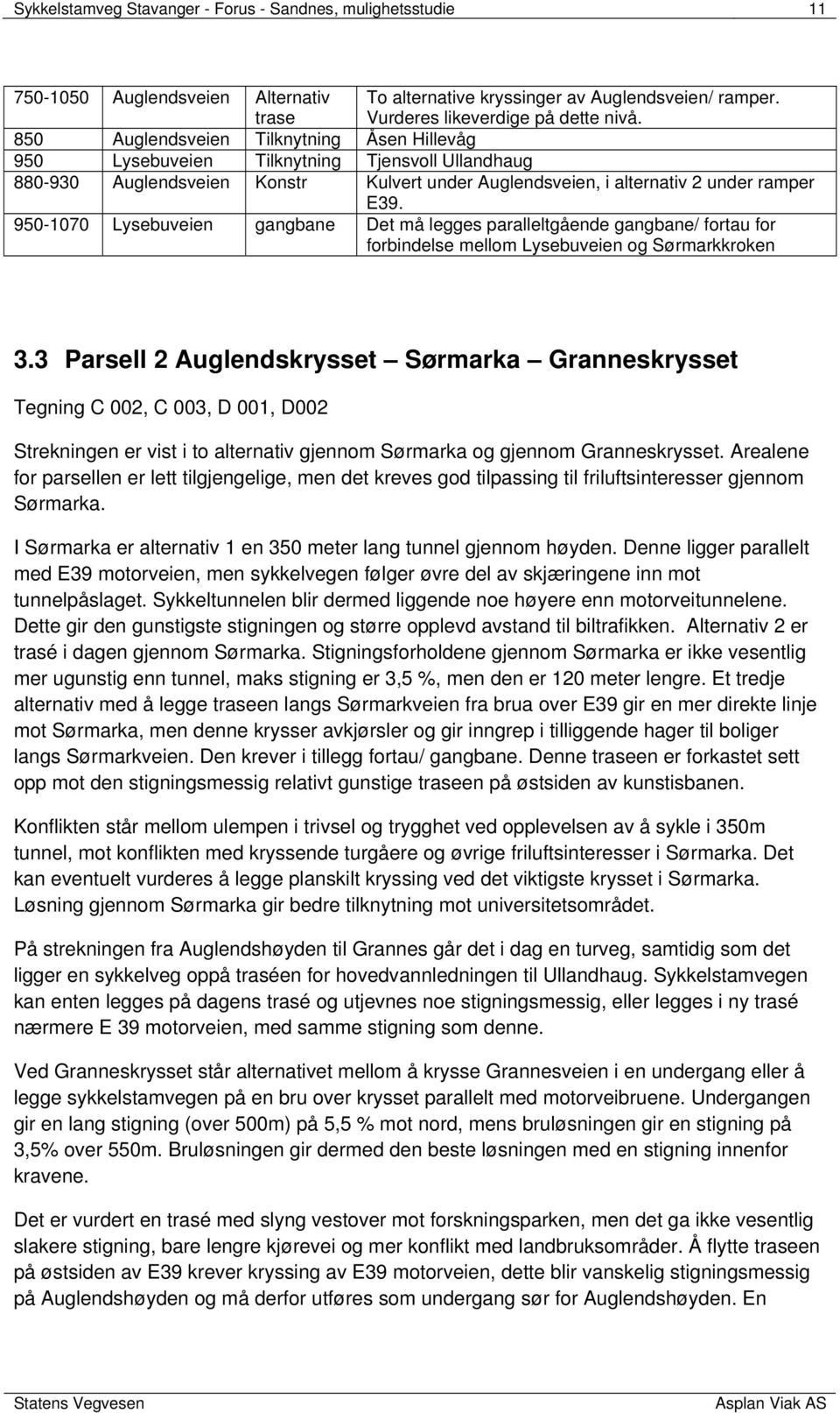 950-1070 Lysebuveien gangbane Det må legges paralleltgående gangbane/ fortau for forbindelse mellom Lysebuveien og Sørmarkkroken 3.