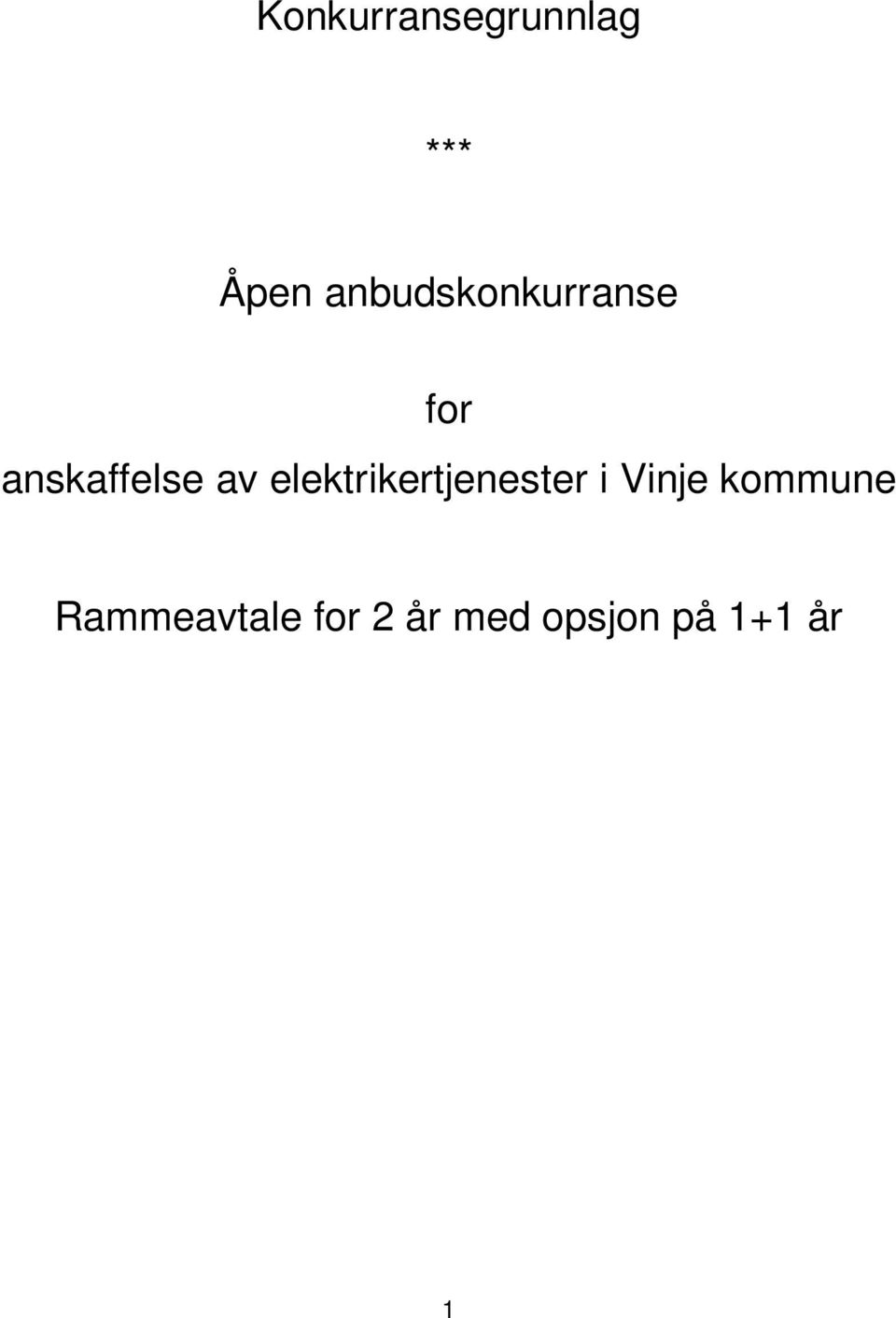 elektrikertjenester i Vinje kommune