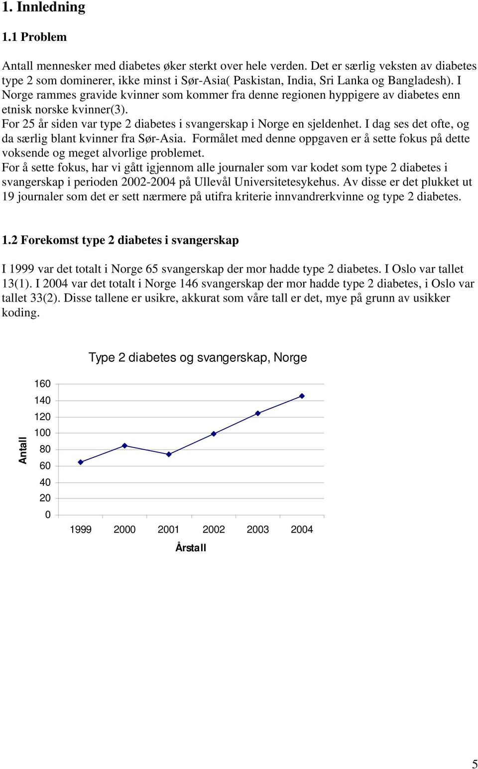 I Norge rammes gravide kvinner som kommer fra denne regionen hyppigere av diabetes enn etnisk norske kvinner(3). For 25 år siden var type 2 diabetes i svangerskap i Norge en sjeldenhet.