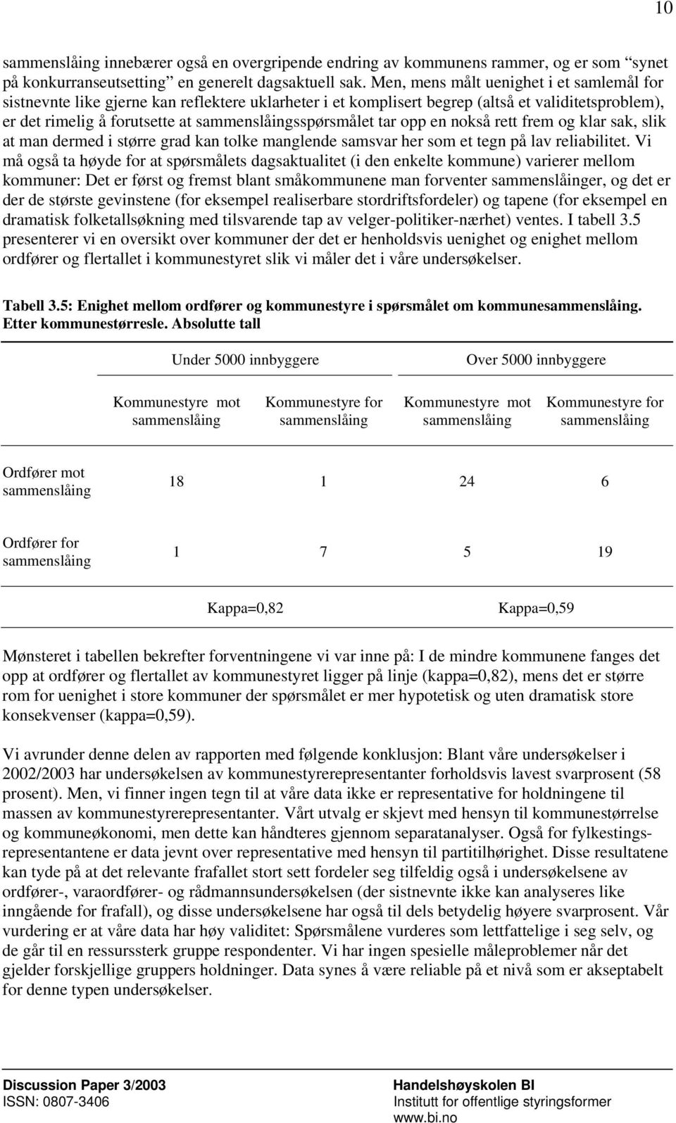 tar opp en nokså rett frem og klar sak, slik at man dermed i større grad kan tolke manglende samsvar her som et tegn på lav reliabilitet.