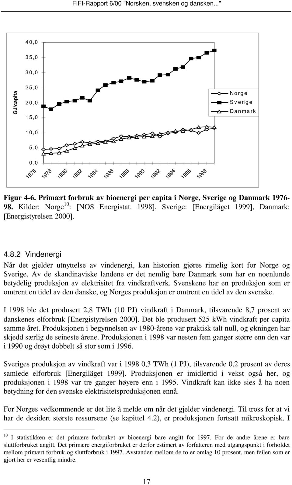 Av de skandinaviske landene er det nemlig bare Danmark som har en noenlunde betydelig produksjon av elektrisitet fra vindkraftverk.