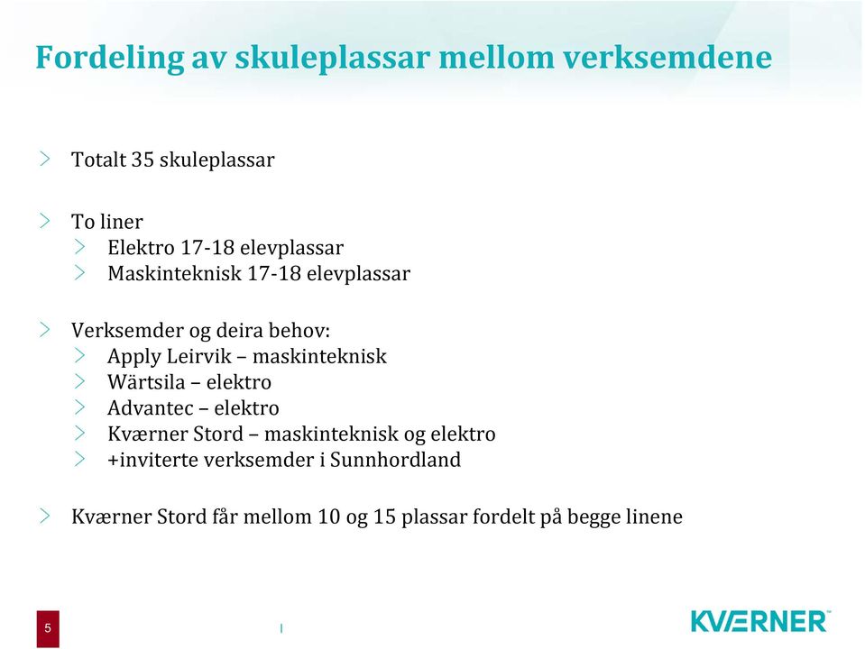 maskinteknisk Wärtsila elektro Advantec elektro Kværner Stord maskinteknisk og elektro