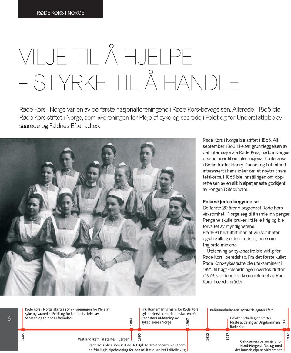 Alt i september 1863, like før grunnleggelsen av det internasjonale Røde Kors, hadde Norges utsendinger til en internasjonal konferanse i Berlin truffet Henry Dunant og blitt sterkt interessert i