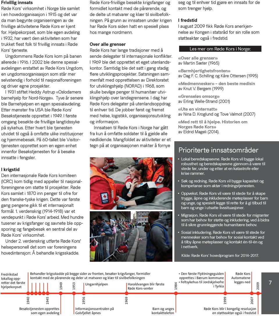 I 2002 ble denne spesialavdelingen erstattet av Røde Kors Ungdom, en ungdoms organisasjon som står mer selvstendig i forhold til nasjonal foreningen og driver egne prosjekter.