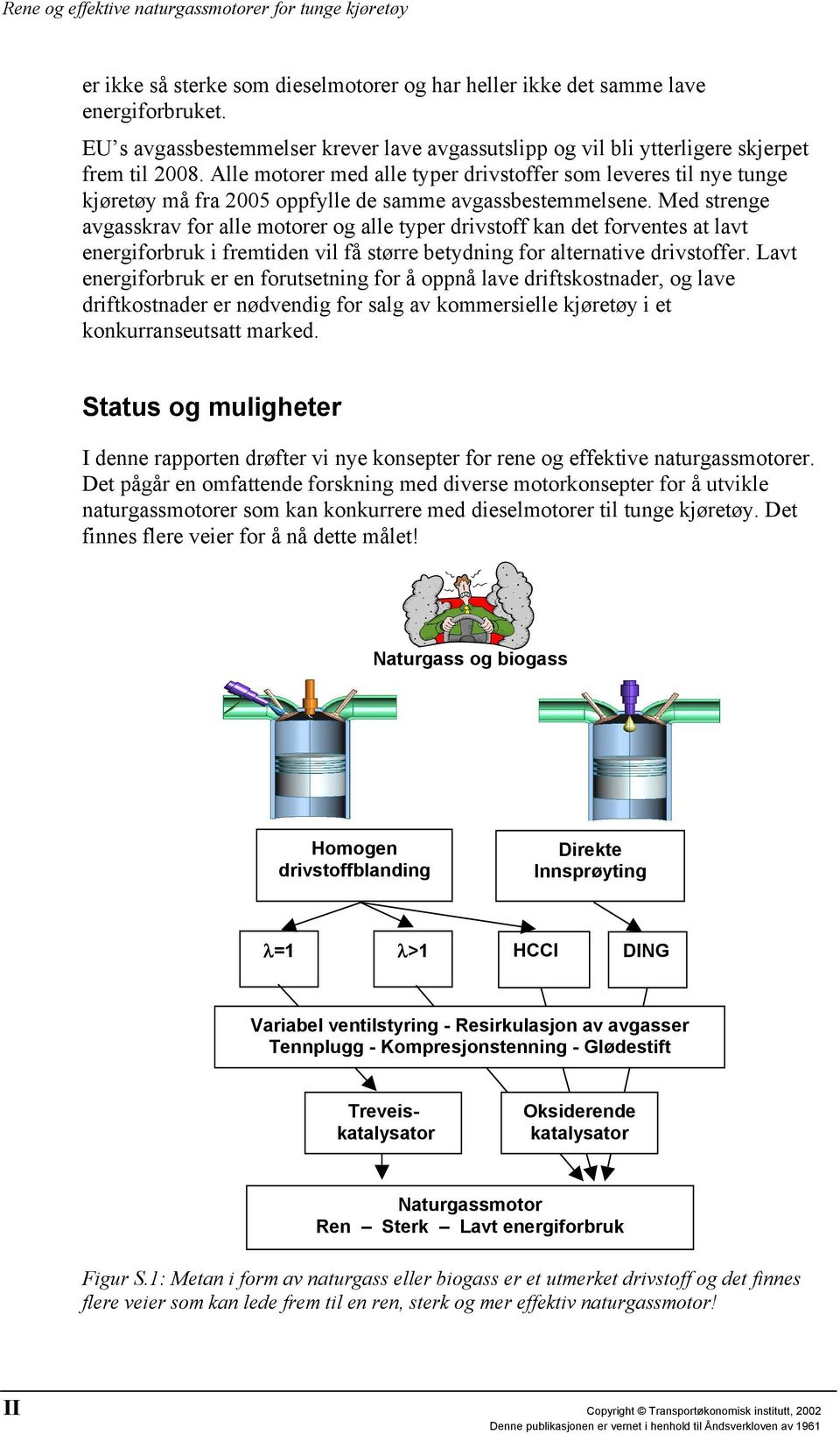 Med strenge avgasskrav for alle motorer og alle typer drivstoff kan det forventes at lavt energiforbruk i fremtiden vil få større betydning for alternative drivstoffer.