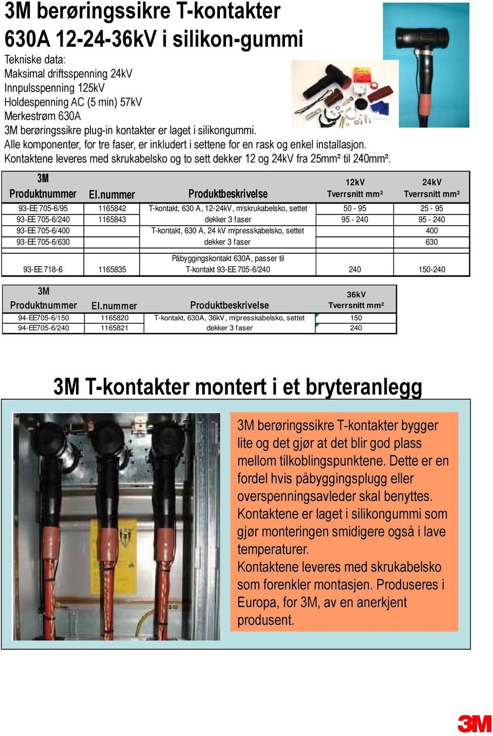 M Produktnummer El.