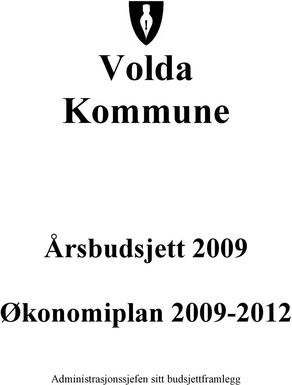 Økonomiplan 2009-2012