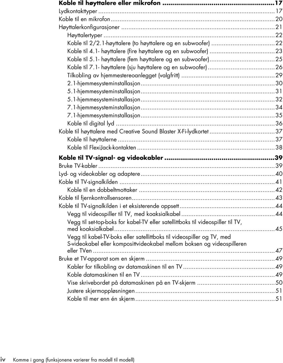 ..26 Tilkobling av hjemmestereoanlegget (valgfritt)...29 2.1-hjemmesysteminstallasjon...30 5.1-hjemmesysteminstallasjon...31 5.1-hjemmesysteminstallasjon...32 7.1-hjemmesysteminstallasjon...34 7.