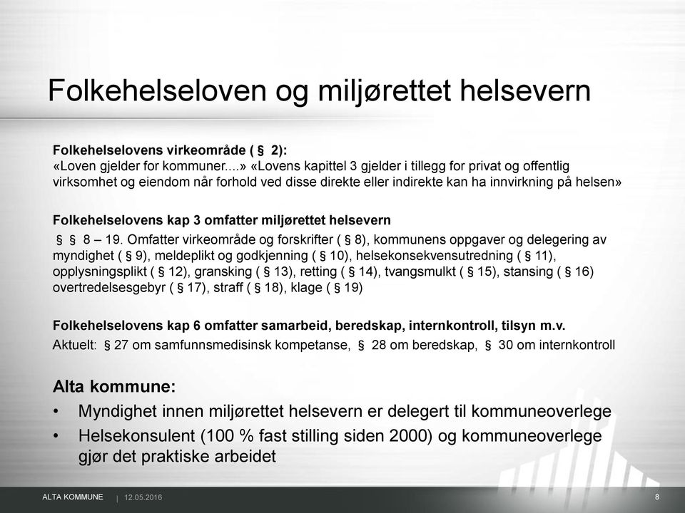 miljørettet helsevern 8 19.