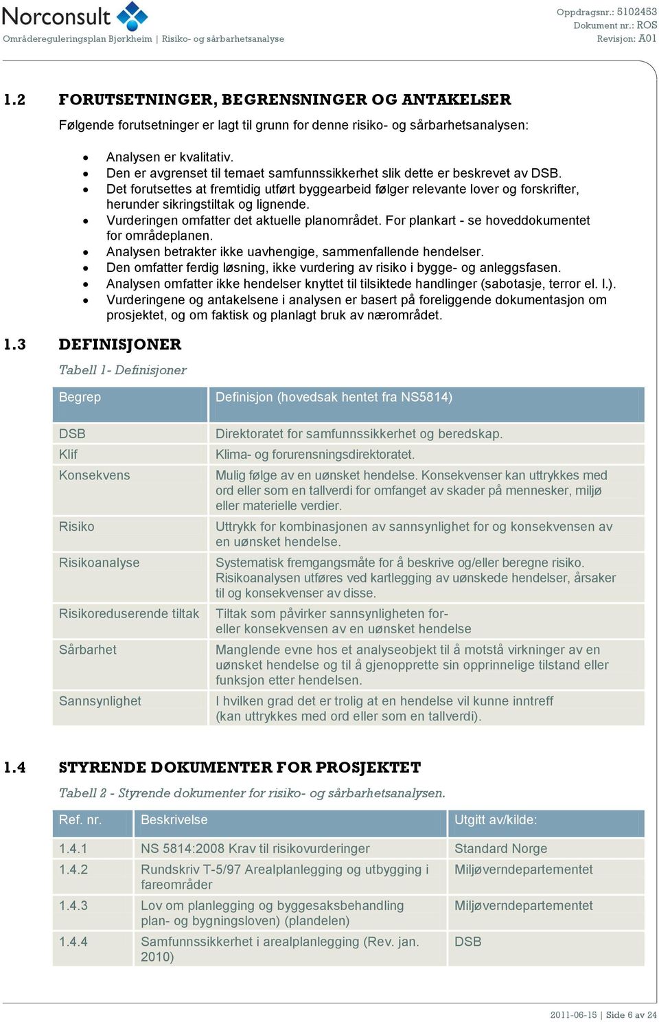 Det forutsettes at fremtidig utført byggearbeid følger relevante lover og forskrifter, herunder sikringstiltak og lignende. Vurderingen omfatter det aktuelle planområdet.