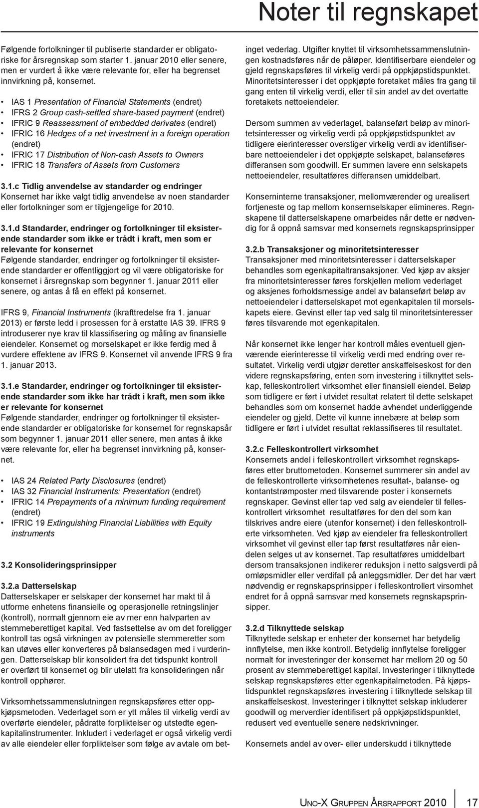 IAS 1 Presentation of Financial Statements (endret) IFRS 2 Group cash-settled share-based payment (endret) IFRIC 9 Reassessment of embedded derivates (endret) IFRIC 16 Hedges of a net investment in a