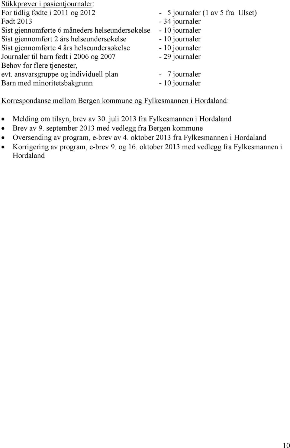 ansvarsgruppe og individuell plan Barn med minoritetsbakgrunn - 5 journaler (1 av 5 fra Ulset) - 34 journaler - 10 journaler - 10 journaler - 10 journaler - 29 journaler - 7 journaler - 10 journaler