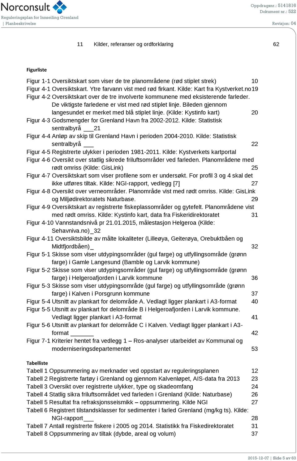 (Kild: Kytifo kat) 20 Figu 4-3 Godmgd fo Glad av fa 2002-202. Kild: Statitik talbyå 2 Figu 4-4 Aløp av kip til Glad av i piod 2004-200. Kild: Statitik talbyå 22 Figu 4-5 Rgitt ulykk i piod 98-20.