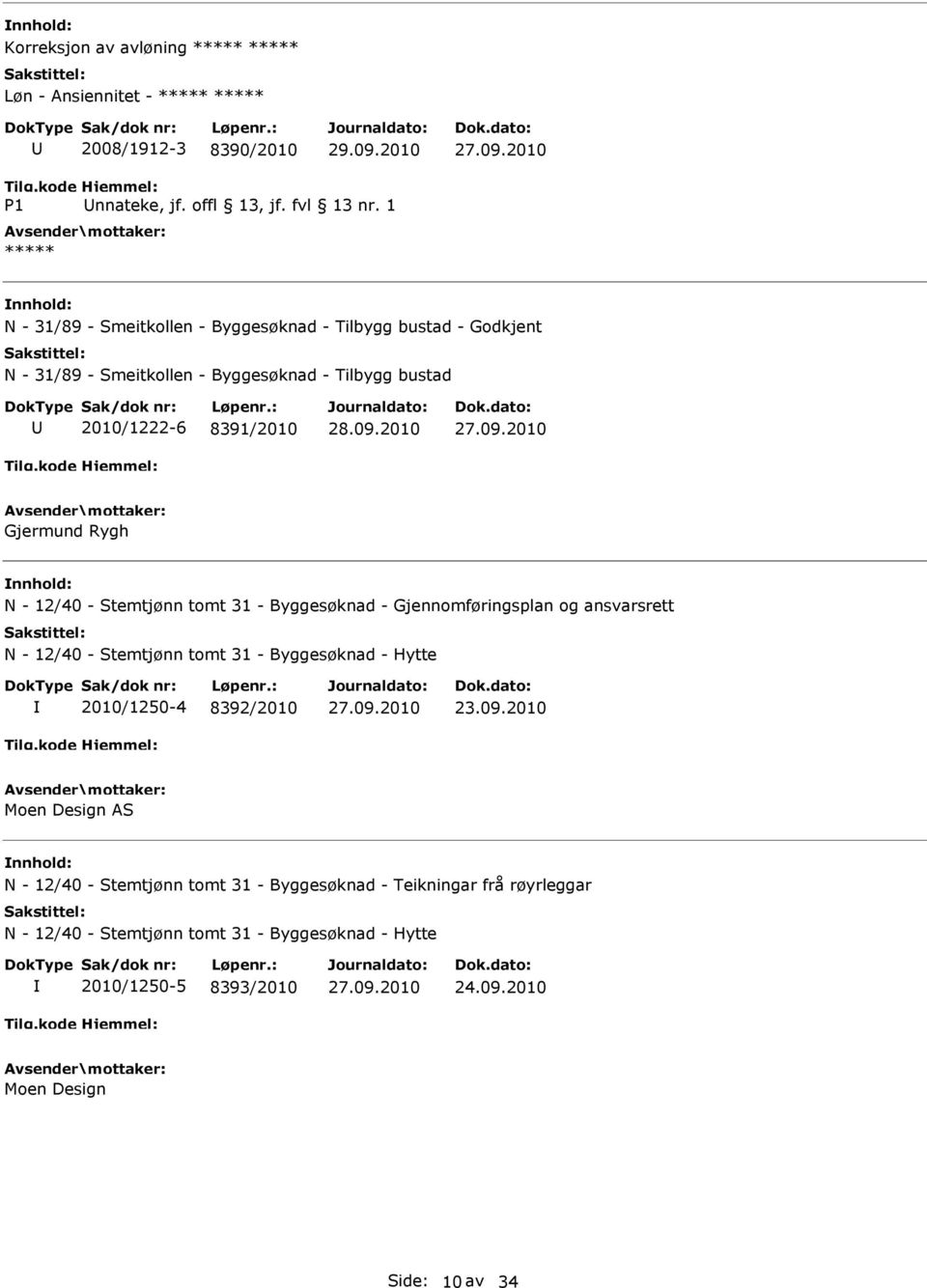 Rygh N - 12/40 - Stemtjønn tomt 31 - Byggesøknad - Gjennomføringsplan og ansvarsrett N - 12/40 - Stemtjønn tomt 31 - Byggesøknad - Hytte 2010/1250-4