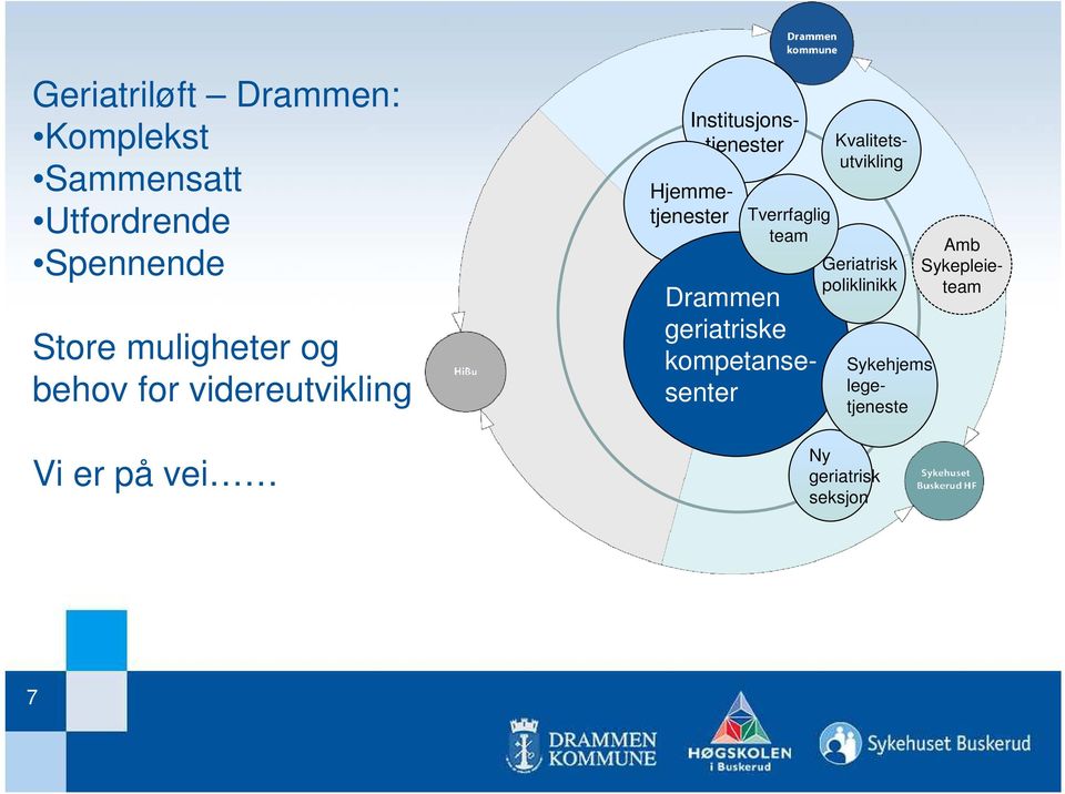 Hjemmetjenester Tverrfaglig team Drammen geriatriske kompetansesenter Amb