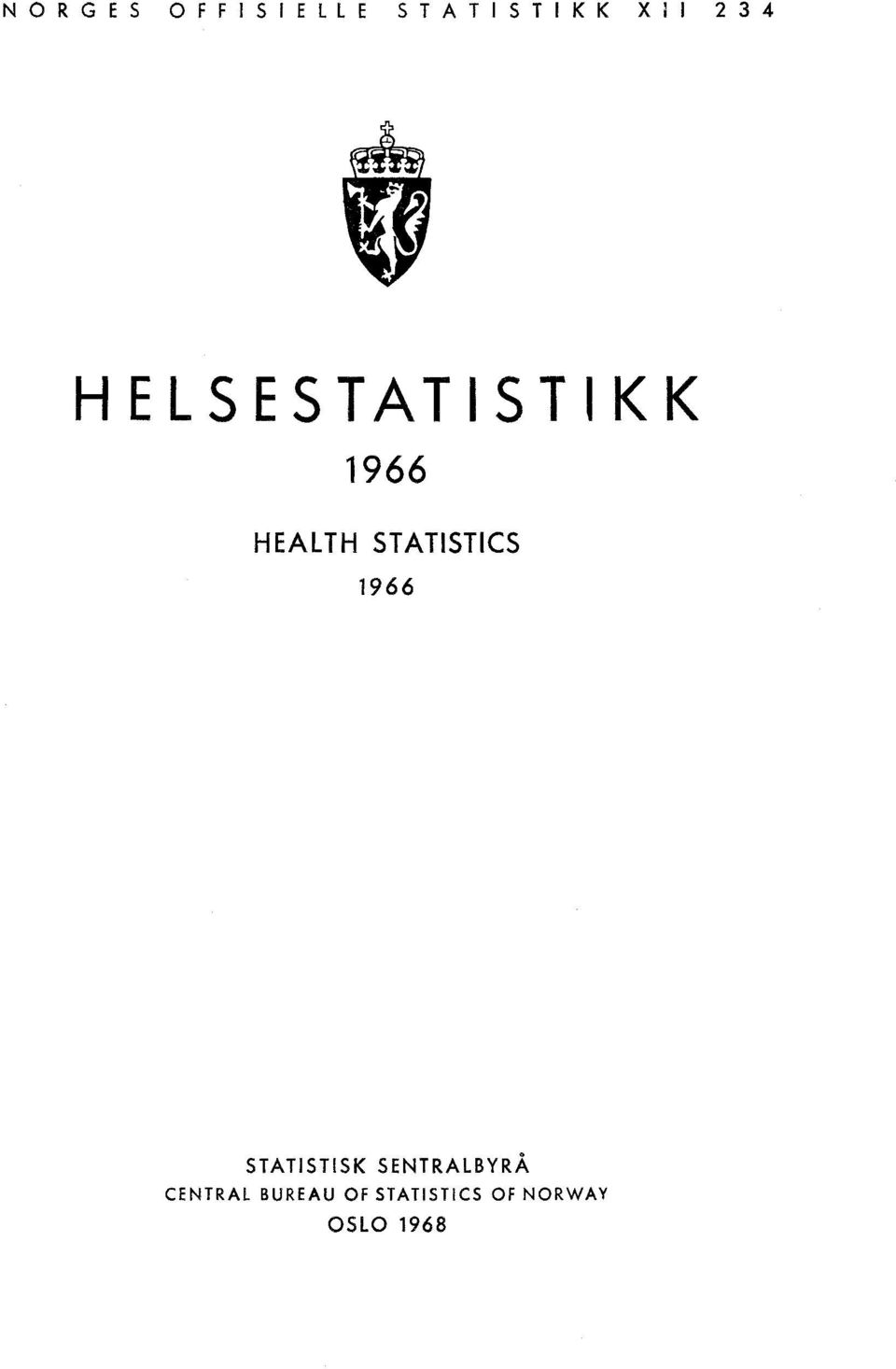 STATISTICS 966 STATISTISK