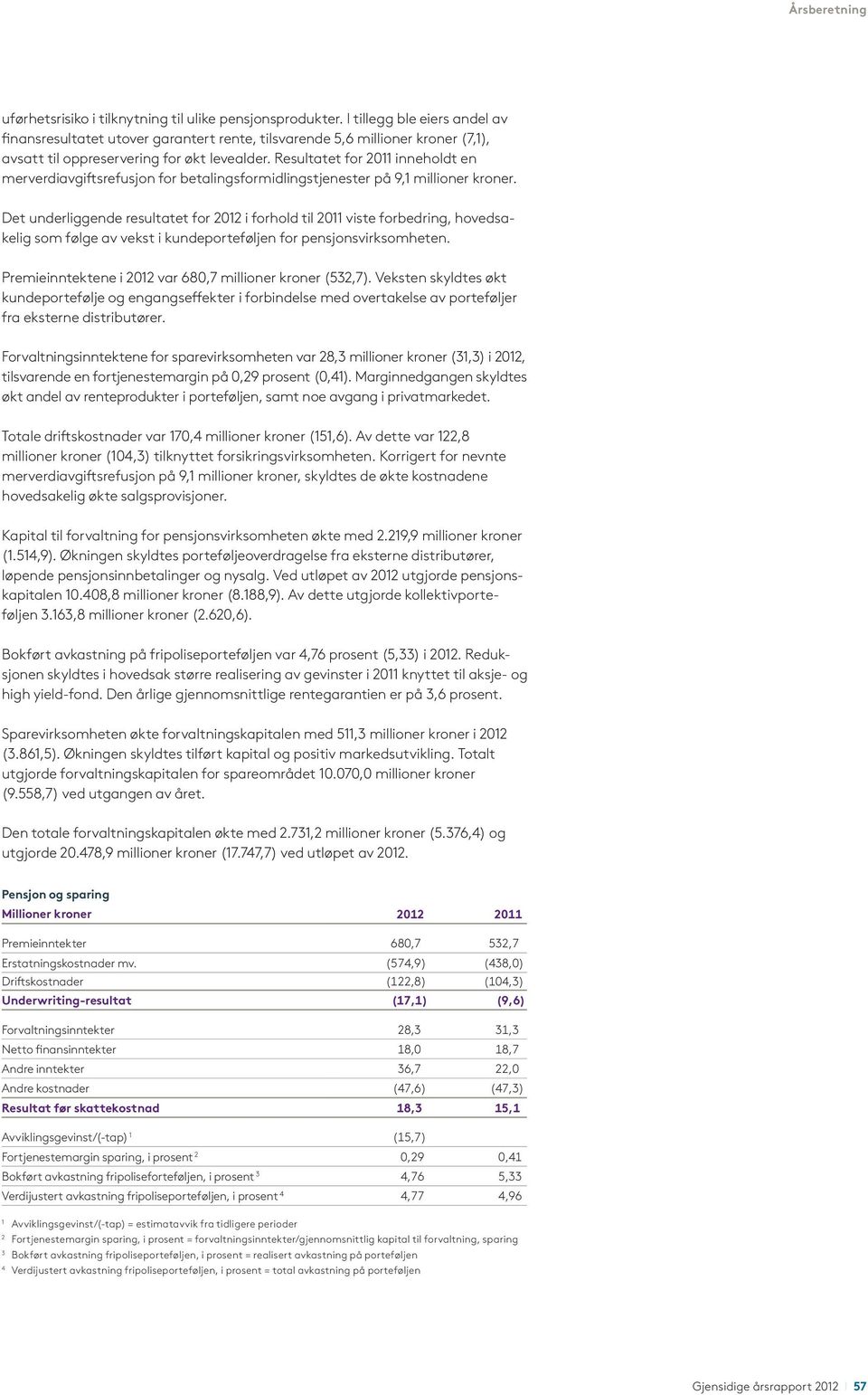 Resultatet for 2011 inneholdt en merverdiavgiftsrefusjon for betalingsformidlingstjenester på 9,1 millioner kroner.