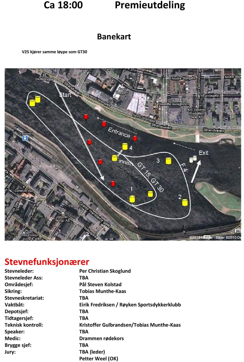 kontroll: Speaker: Medic: Brygge sjef: Jury: Per Christian Skoglund Pål Steven Kolstad Tobias Munthe-Kaas