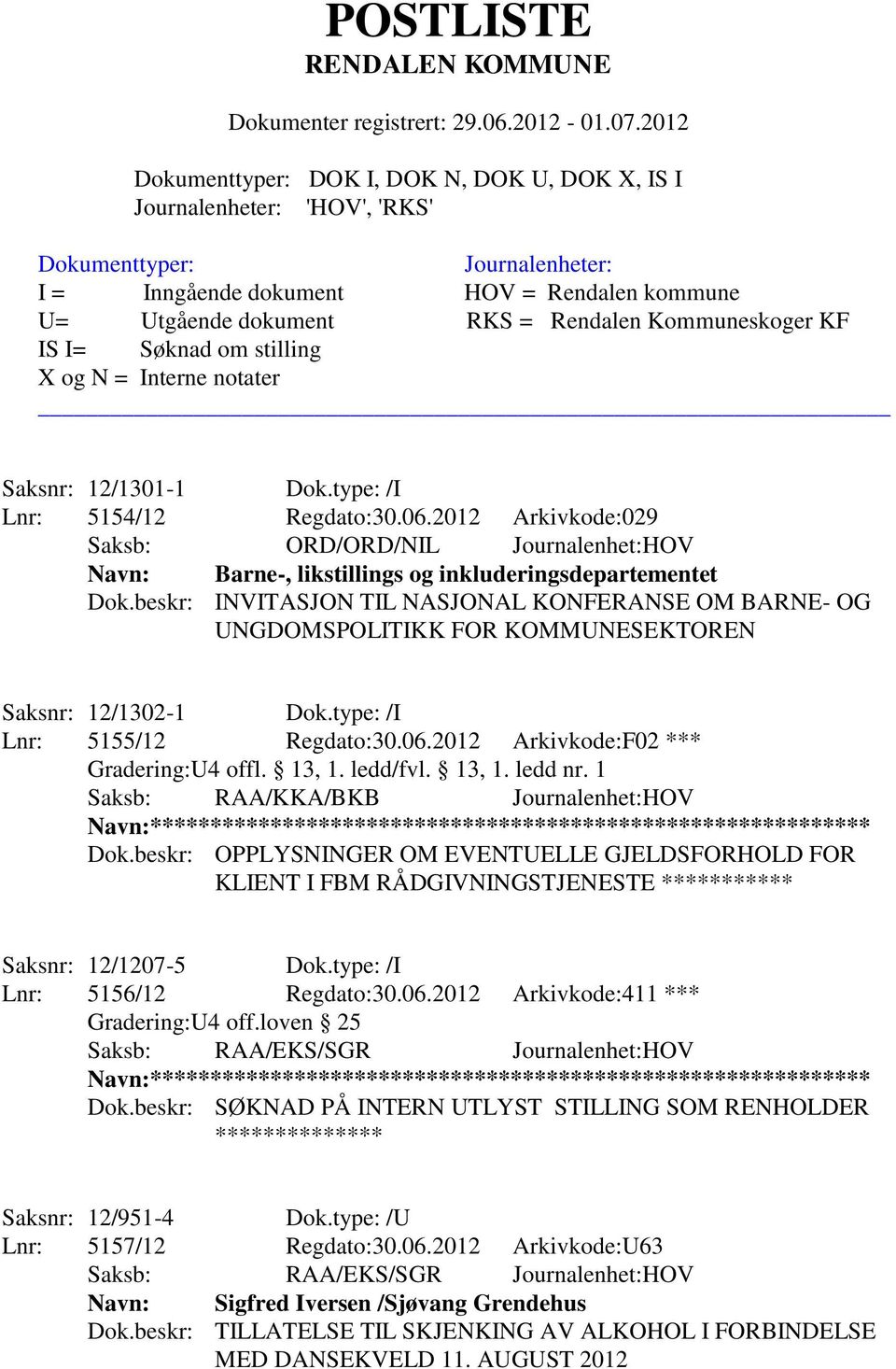 beskr: INVITASJON TIL NASJONAL KONFERANSE OM BARNE- OG UNGDOMSPOLITIKK FOR KOMMUNESEKTOREN Saksnr: 12/1302-1 Dok.type: /I Lnr: 5155/12 Regdato:30.06.