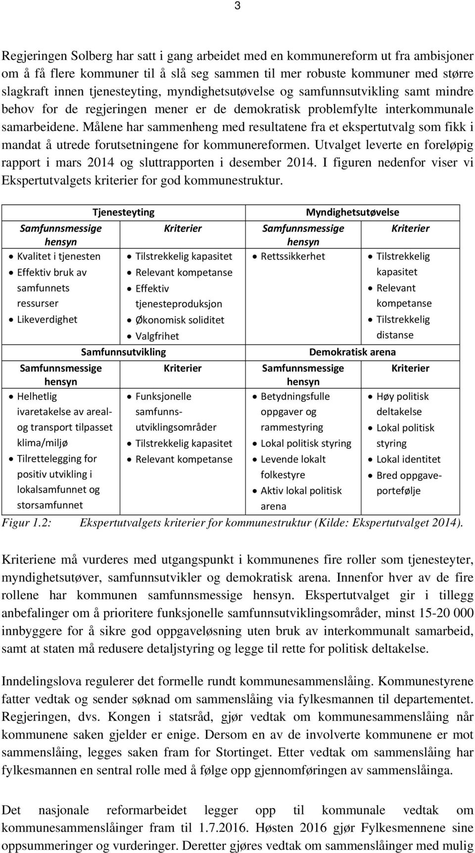 Målene har sammenheng med resultatene fra et ekspertutvalg som fikk i mandat å utrede forutsetningene for kommunereformen.