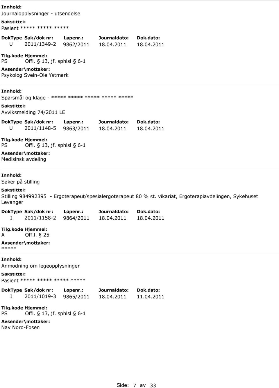 984992395 - Ergoterapeut/spesialergoterapeut 80 % st.