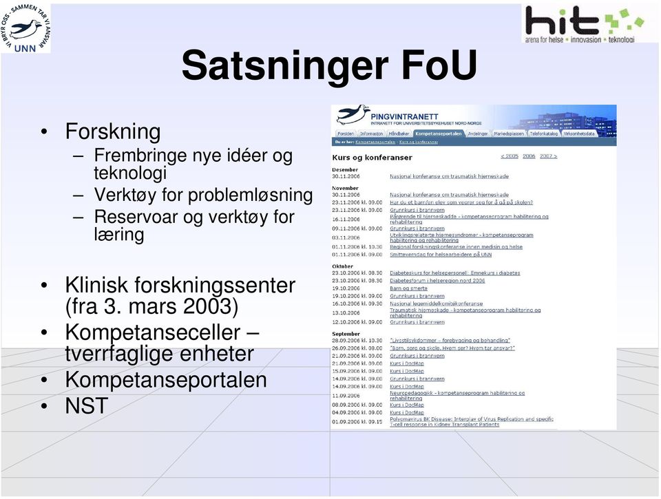 verktøy for læring Klinisk forskningssenter (fra 3.