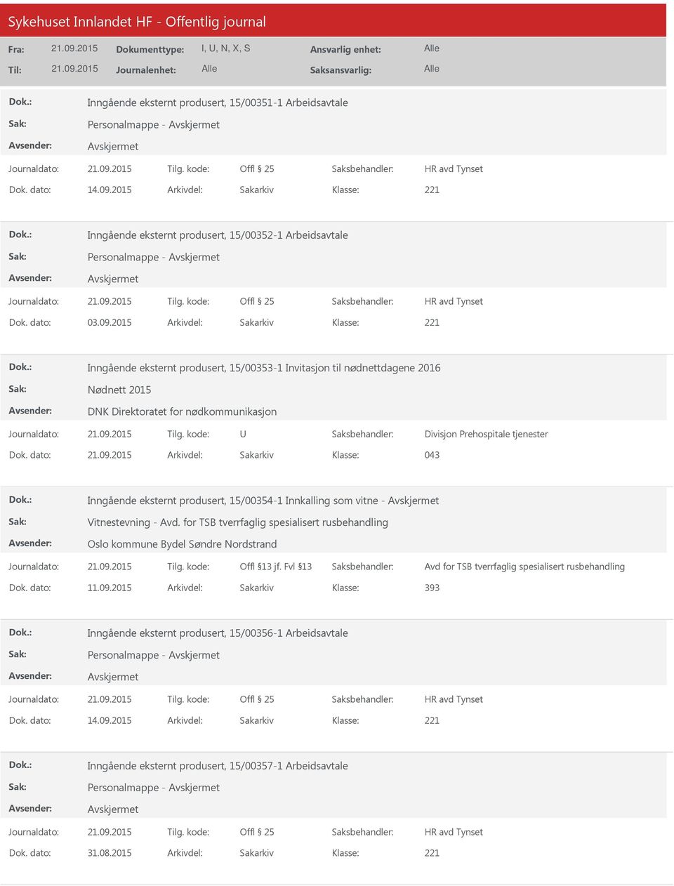 dato: Arkivdel: Sakarkiv 043 Inngående eksternt produsert, 15/00354-1 Innkalling som vitne - Vitnestevning - Avd.