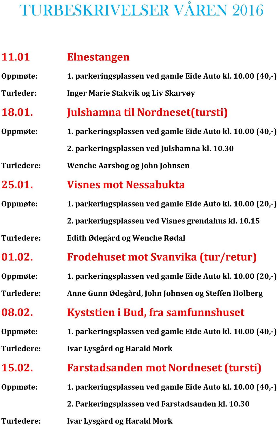 Frodehuset mot Svanvika (tur/retur) Anne Gunn Ødegård, John Johnsen og Steffen Holberg 08.02.