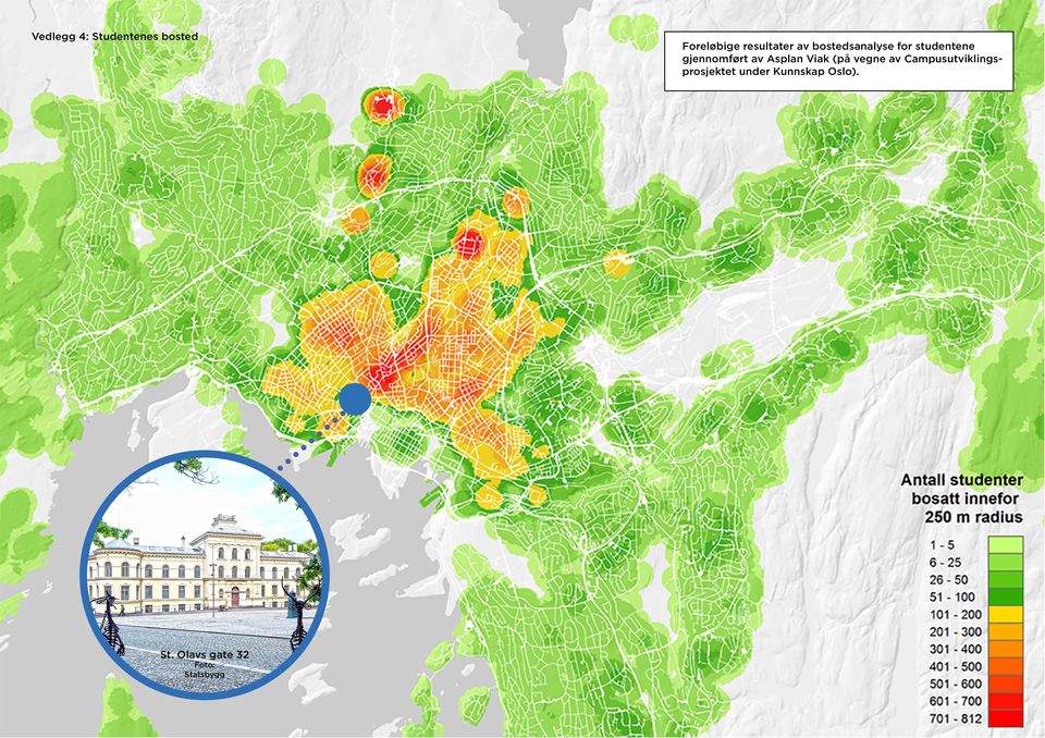 av bostedsanalyse for studentene gjennomført av