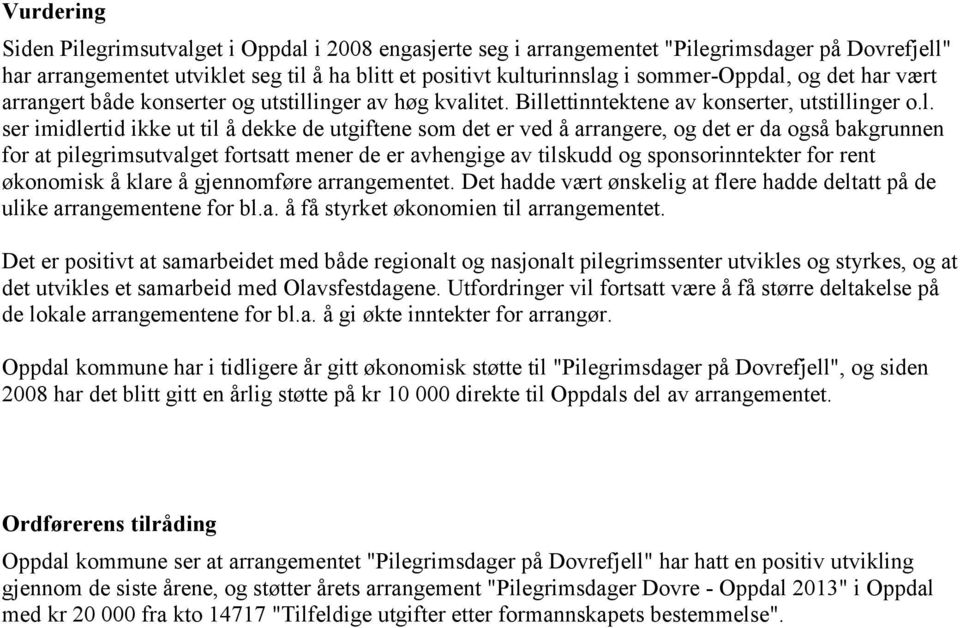 og det har vært arrangert både konserter og utstill