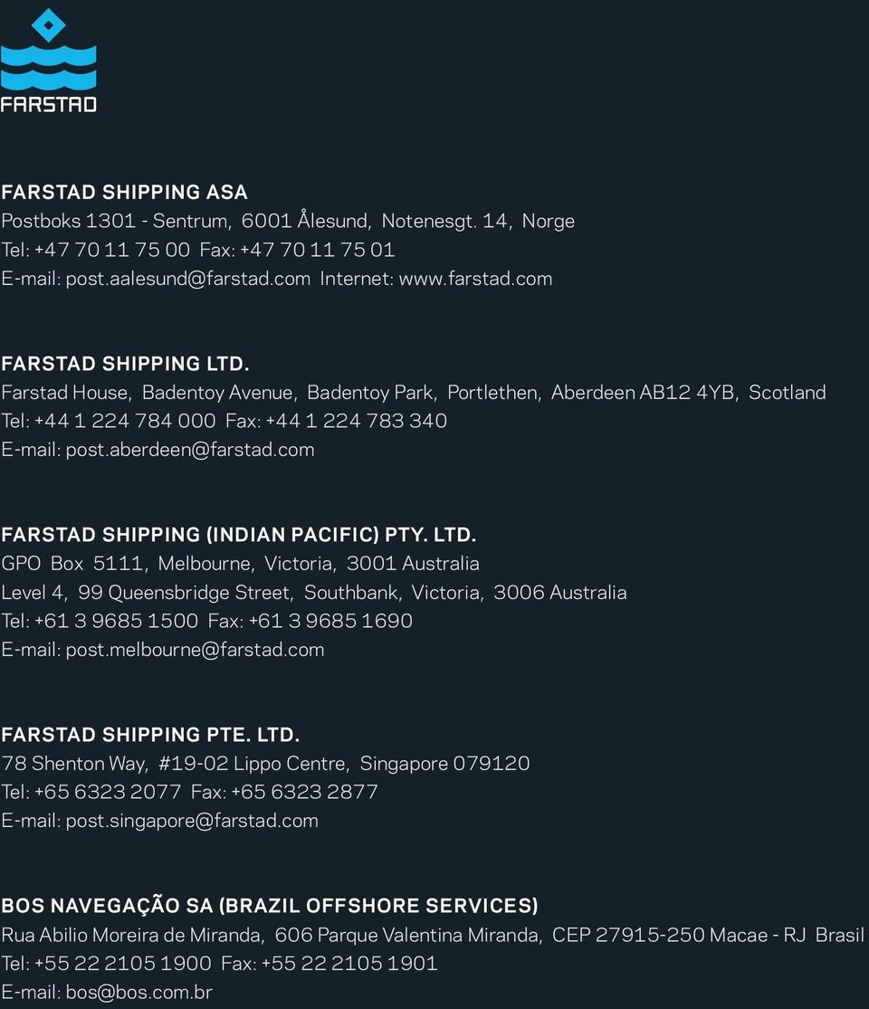 com FARSTAD SHIPPING (INDIAN PACIFIC) PTY. LTD.