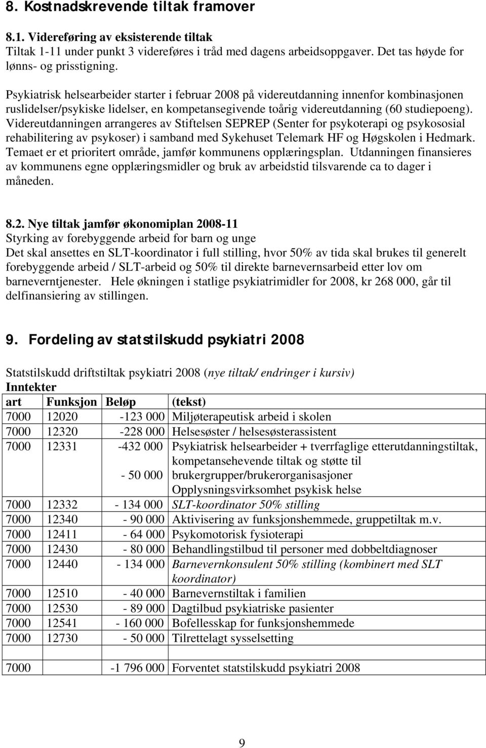 Videreutdanningen arrangeres av Stiftelsen SEPREP (Senter for psykoterapi og psykososial rehabilitering av psykoser) i samband med Sykehuset Telemark HF og Høgskolen i Hedmark.