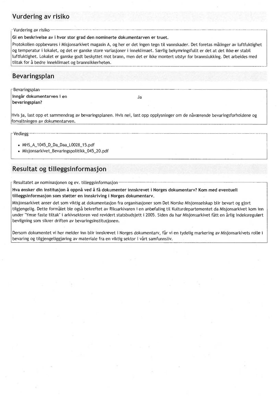 Det foretas målinger av tuftfuktighet og temperatur i lokalet, og det er ganske store variasjoner i inneklimaet. Særlig bekymringsfullt er det at det ikke er stabil luftfuktighet.