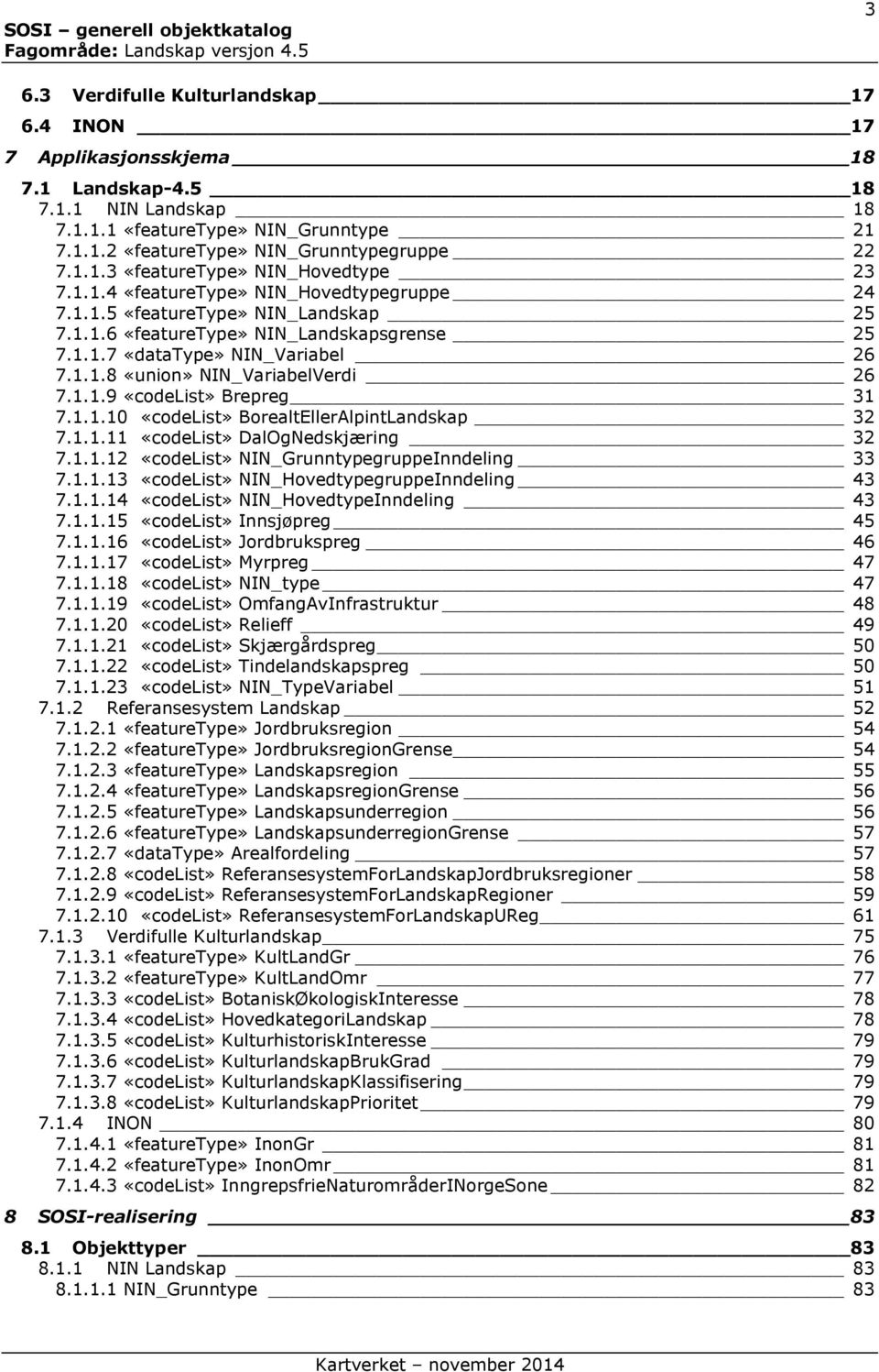 1.1.8 «union» NIN_VariabelVerdi 26 7.1.1.9 «codelist» Brepreg 31 7.1.1.10 «codelist» BorealtEllerAlpintLandskap 32 7.1.1.11 «codelist» DalOgNedskjæring 32 7.1.1.12 «codelist» NIN_GrunntypegruppeInndeling 33 7.