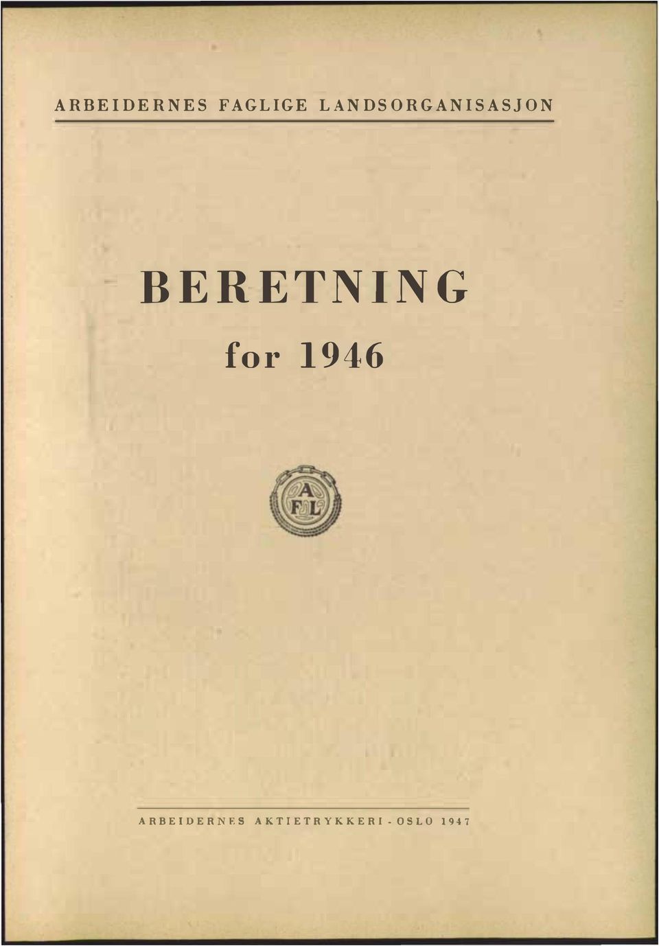 BERETNING for 1946