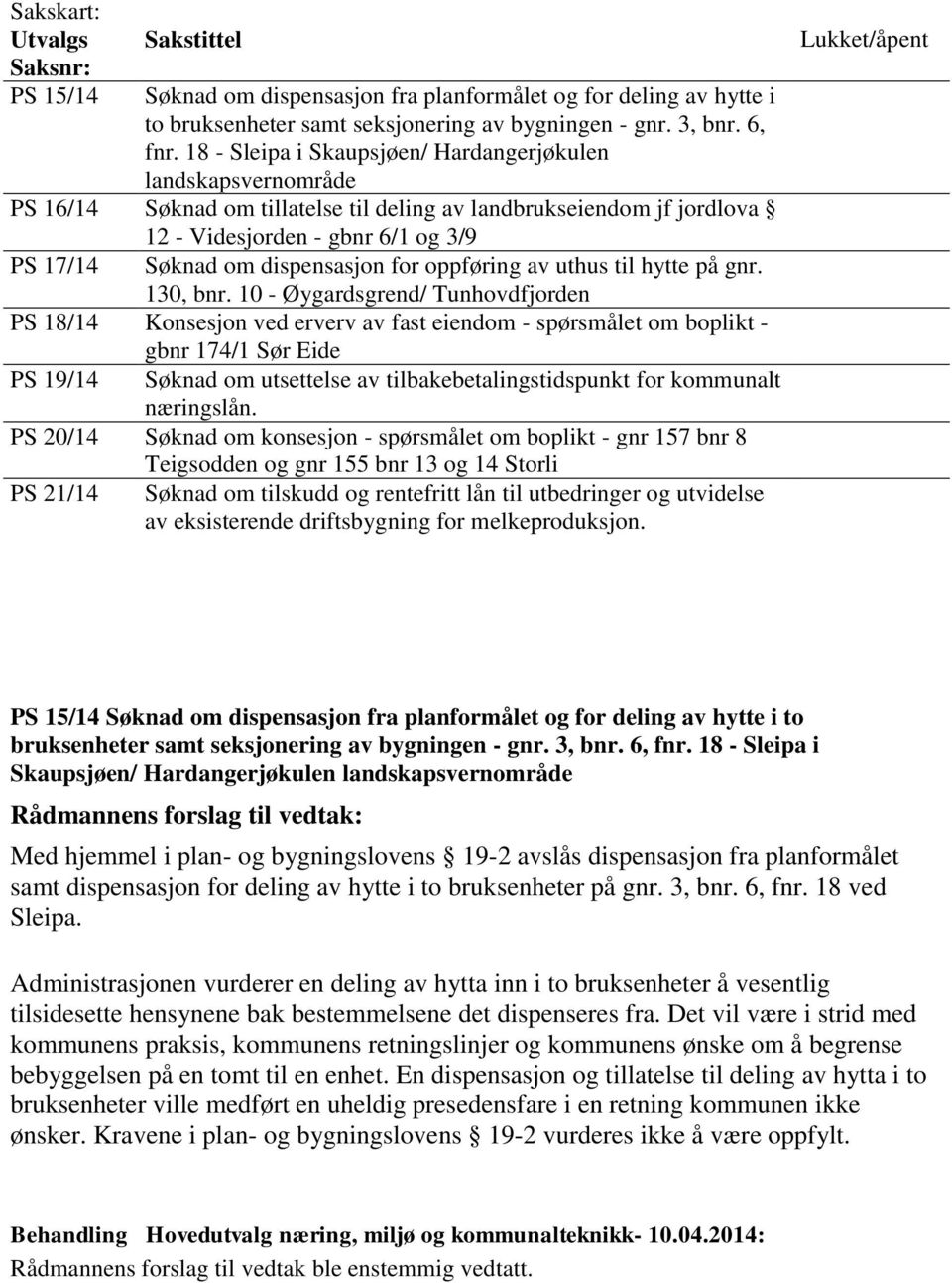 dispensasjon for oppføring av uthus til hytte på gnr. 130, bnr.