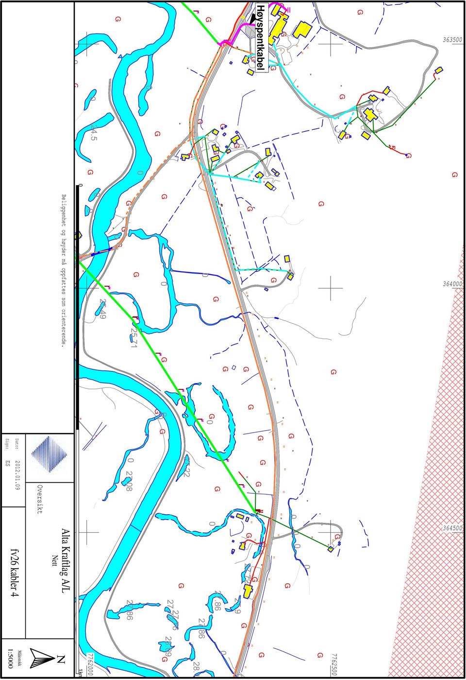 .01.09 ES Målstokk 1:5000 fv26 kabl 4 Alta