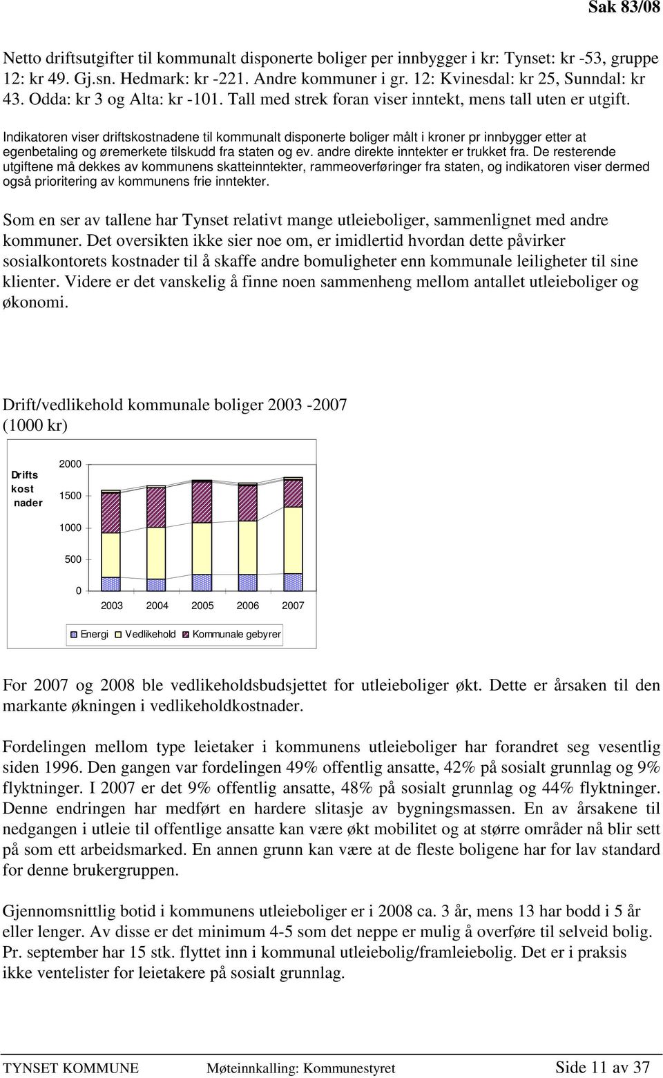 Indikatoren viser driftskostnadene til kommunalt disponerte boliger målt i kroner pr innbygger etter at egenbetaling og øremerkete tilskudd fra staten og ev. andre direkte inntekter er trukket fra.