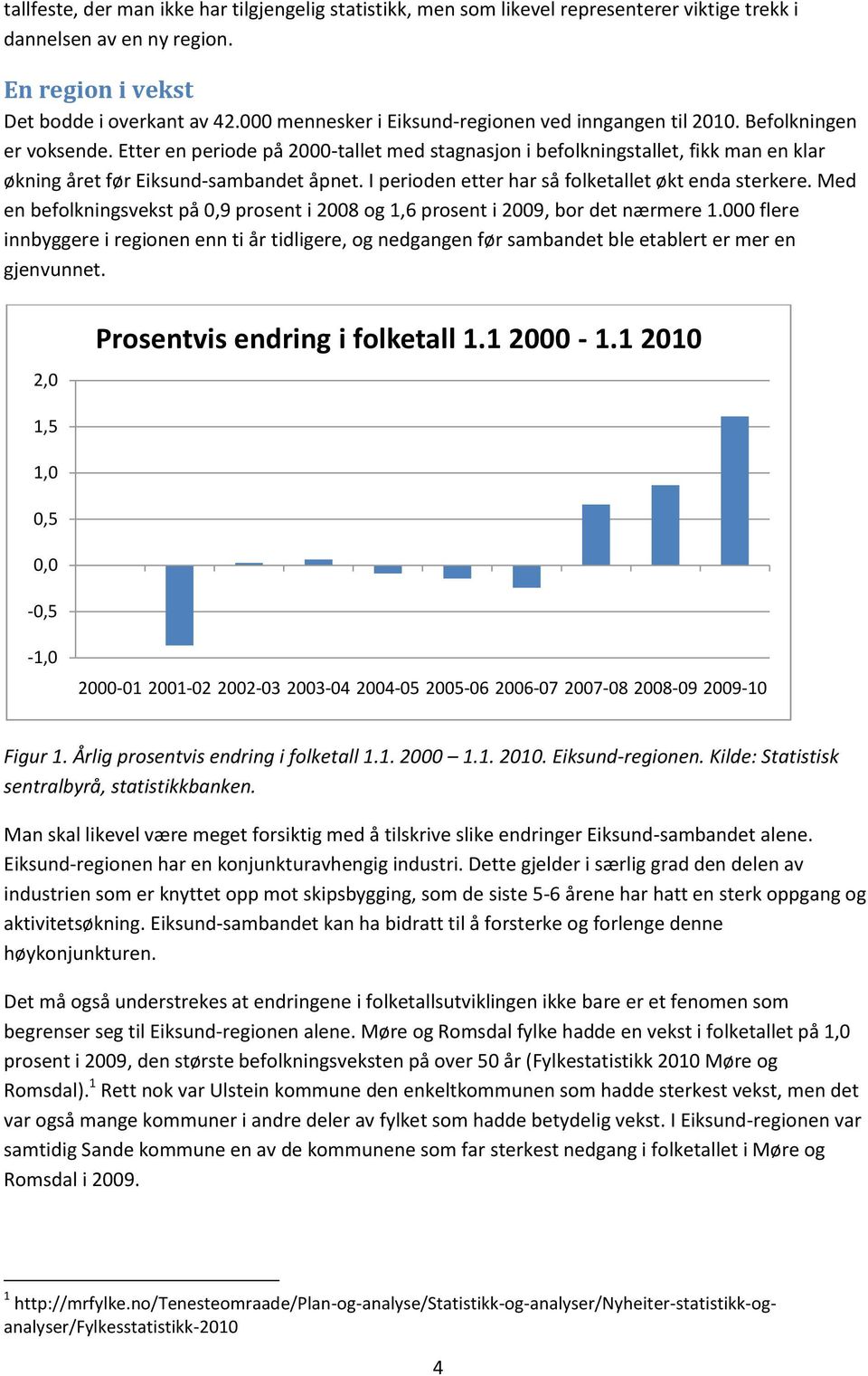 Etter en periode på 2000-tallet med stagnasjon i befolkningstallet, fikk man en klar økning året før Eiksund-sambandet åpnet. I perioden etter har så folketallet økt enda sterkere.