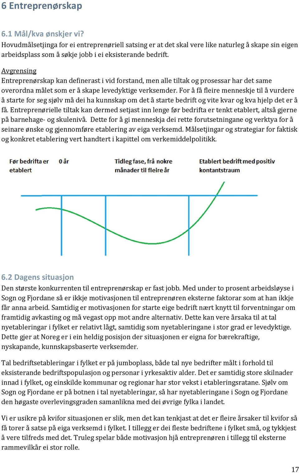 Fr å få fleire menneskje til å vurdere å starte fr seg sjølv må dei ha kunnskap m det å starte bedrift g vite kvar g kva hjelp det er å få.