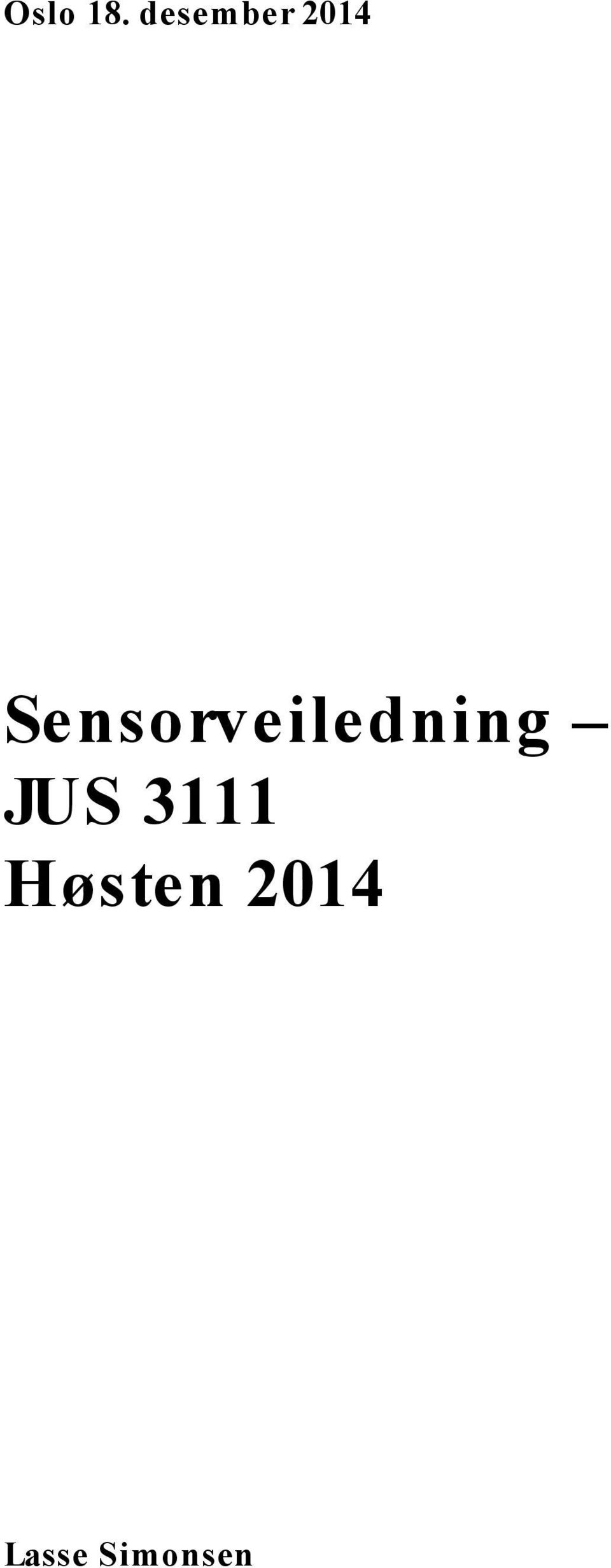 Sensorveiledning