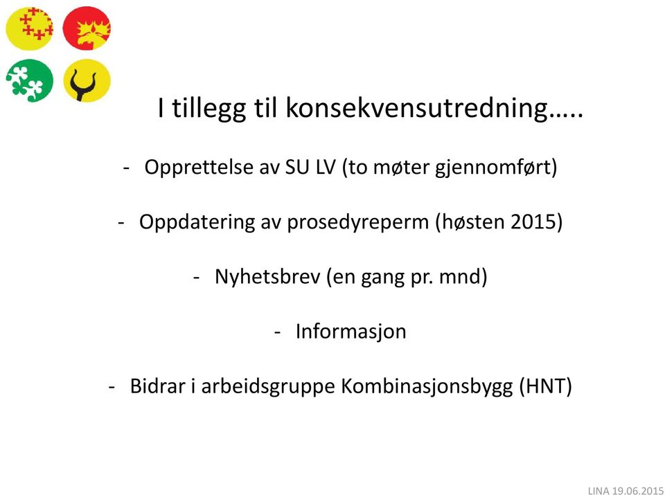 Oppdatering av prosedyreperm (høsten 2015) -