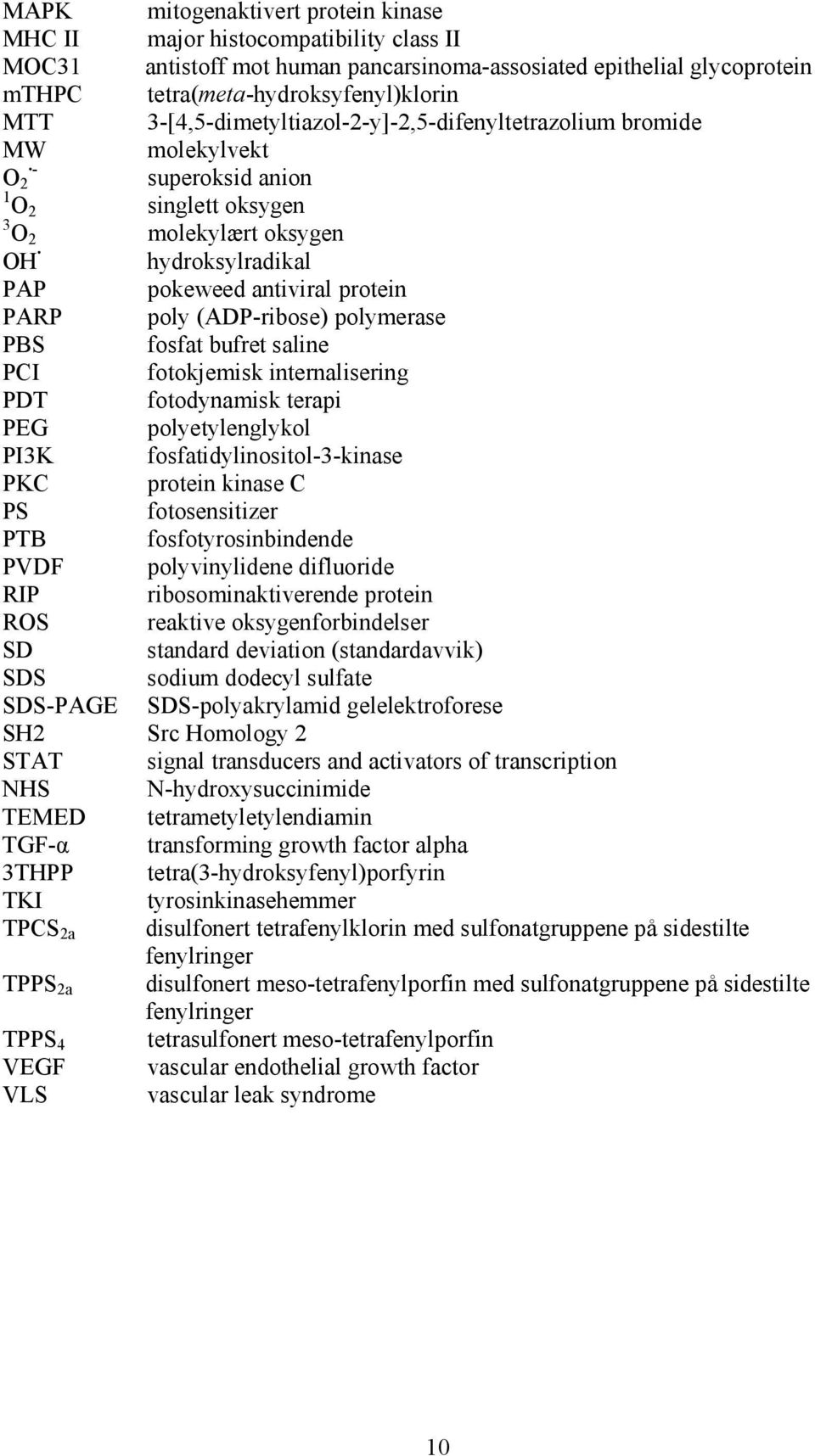 antiviral protein PARP poly (ADP-ribose) polymerase PBS fosfat bufret saline PCI fotokjemisk internalisering PDT fotodynamisk terapi PEG polyetylenglykol PI3K fosfatidylinositol-3-kinase PKC protein