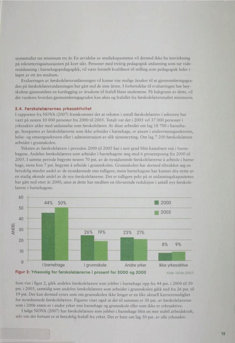 Evalueringen av førskolelærerutdanningen vil kunne vise mulige årsaker til at gjennomføringsgra den på førskolelærerutdanningen har gått ned de siste årene.