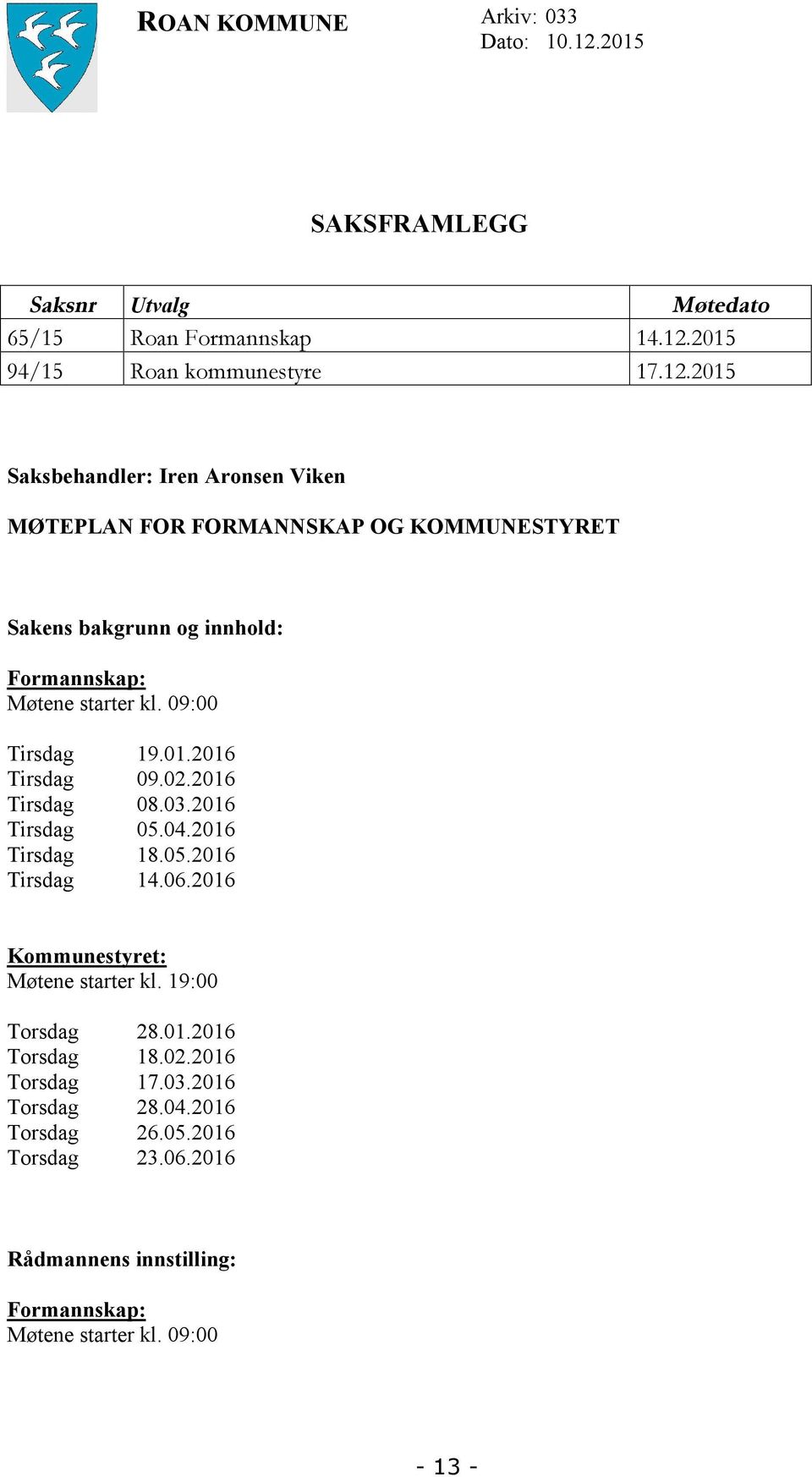 2015 94/15 Roan kommunestyre 17.12.