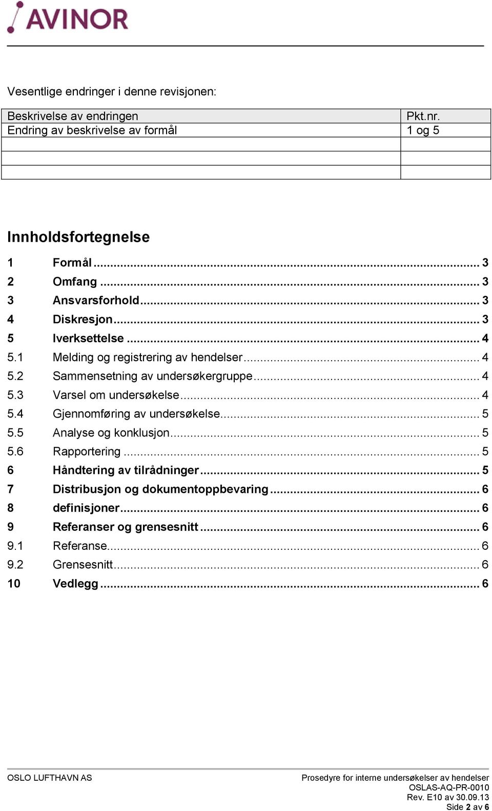 .. 4 5.4 Gjennomføring av undersøkelse... 5 5.5 Analyse og konklusjon... 5 5.6 Rapportering... 5 6 Håndtering av tilrådninger.