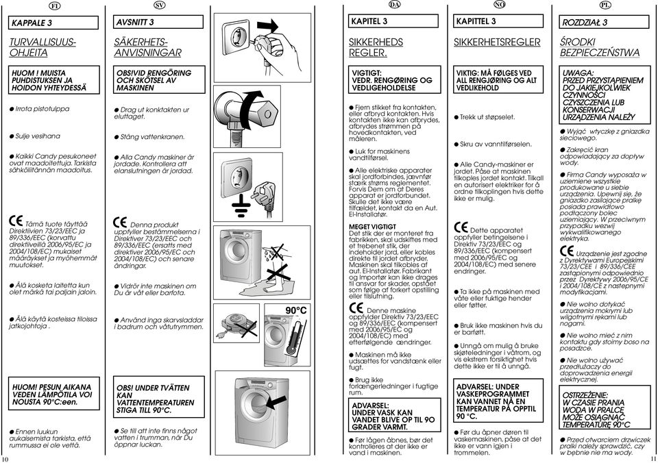 Tämä tuote täyttää Direktiivien 73/23/EEC ja 89/336/EEC (korvattu direktiiveillä 2006/95/EC ja 2004/108/EC) mukaiset määräykset ja myöhemmät muutokset.