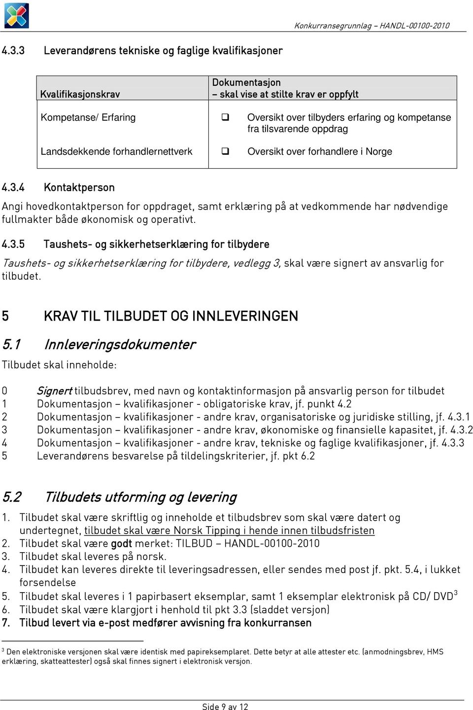 erfaring og kompetanse fra tilsvarende oppdrag Oversikt over forhandlere i Norge 4.3.