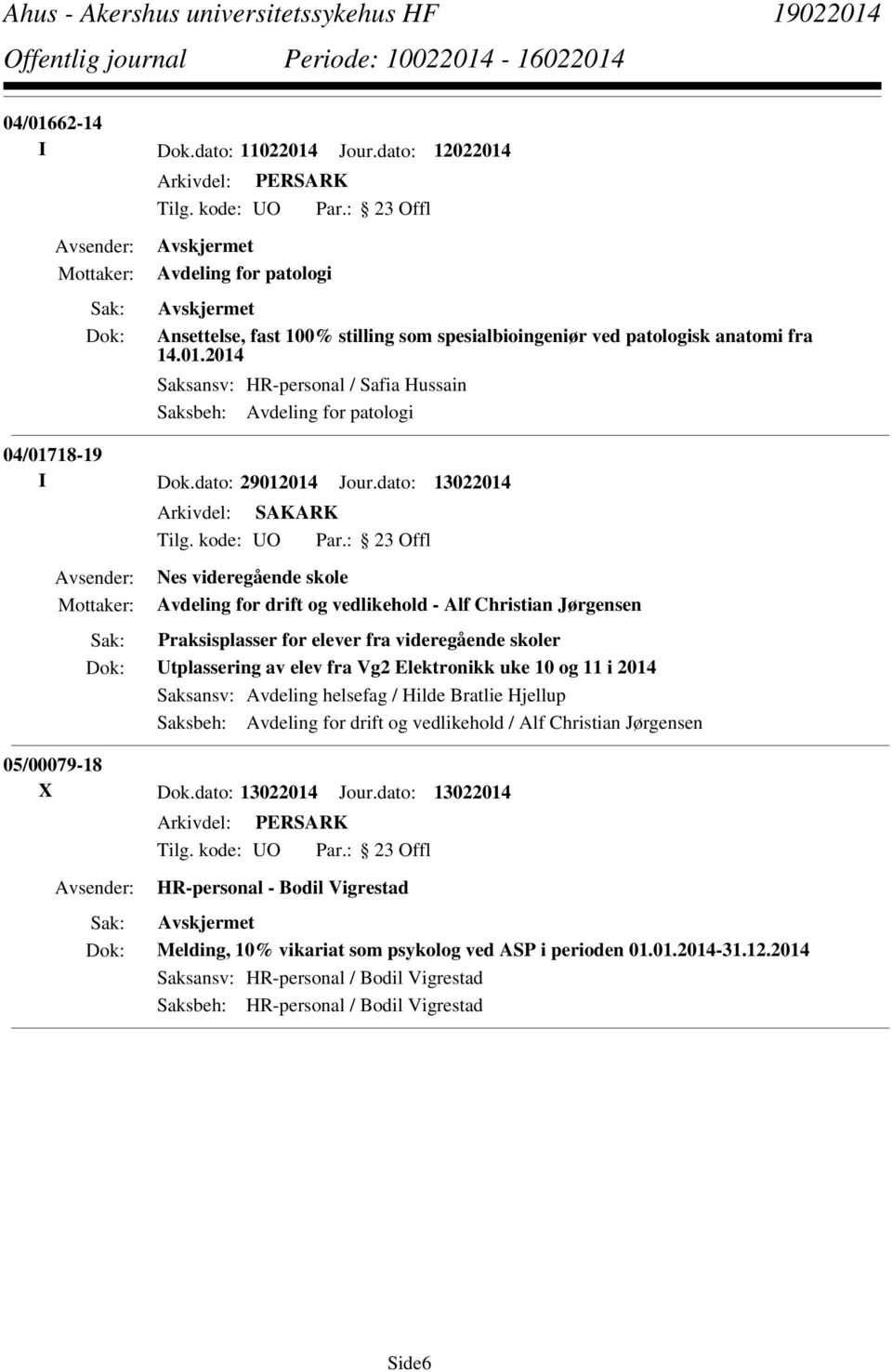 dato: 13022014 Nes videregående skole Avdeling for drift og vedlikehold - Alf Christian Jørgensen Praksisplasser for elever fra videregående skoler Utplassering av elev fra Vg2 Elektronikk uke 10 og