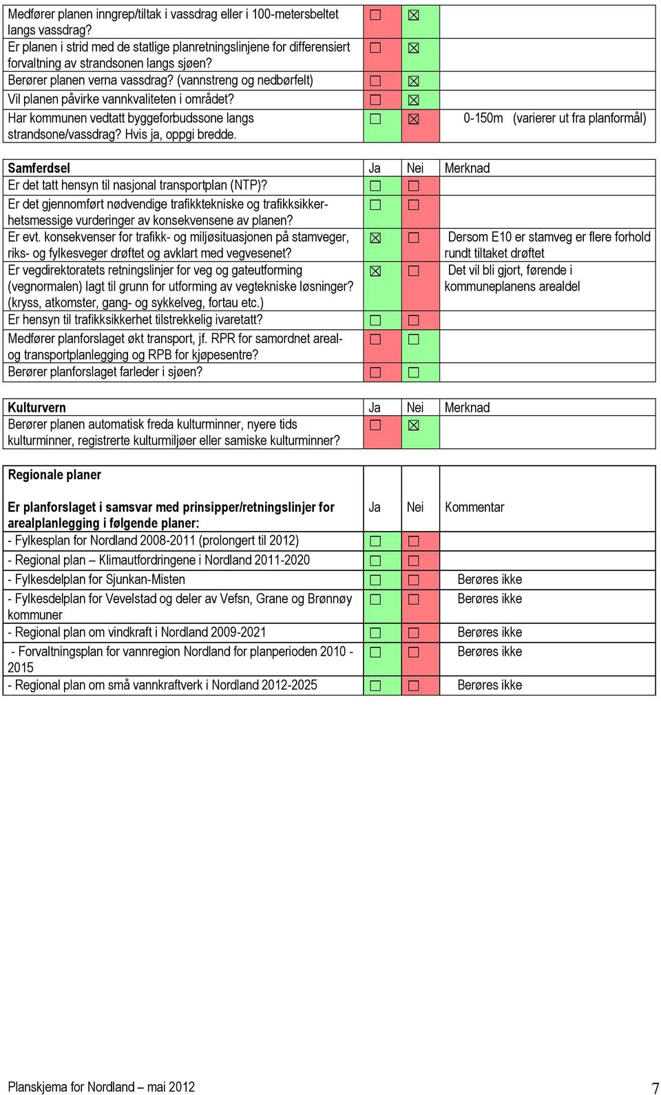 Har kommunen vedtatt byggeforbudssone langs 0-150m (varierer ut fra planformål) strandsone/vassdrag? Hvis ja, oppgi bredde.